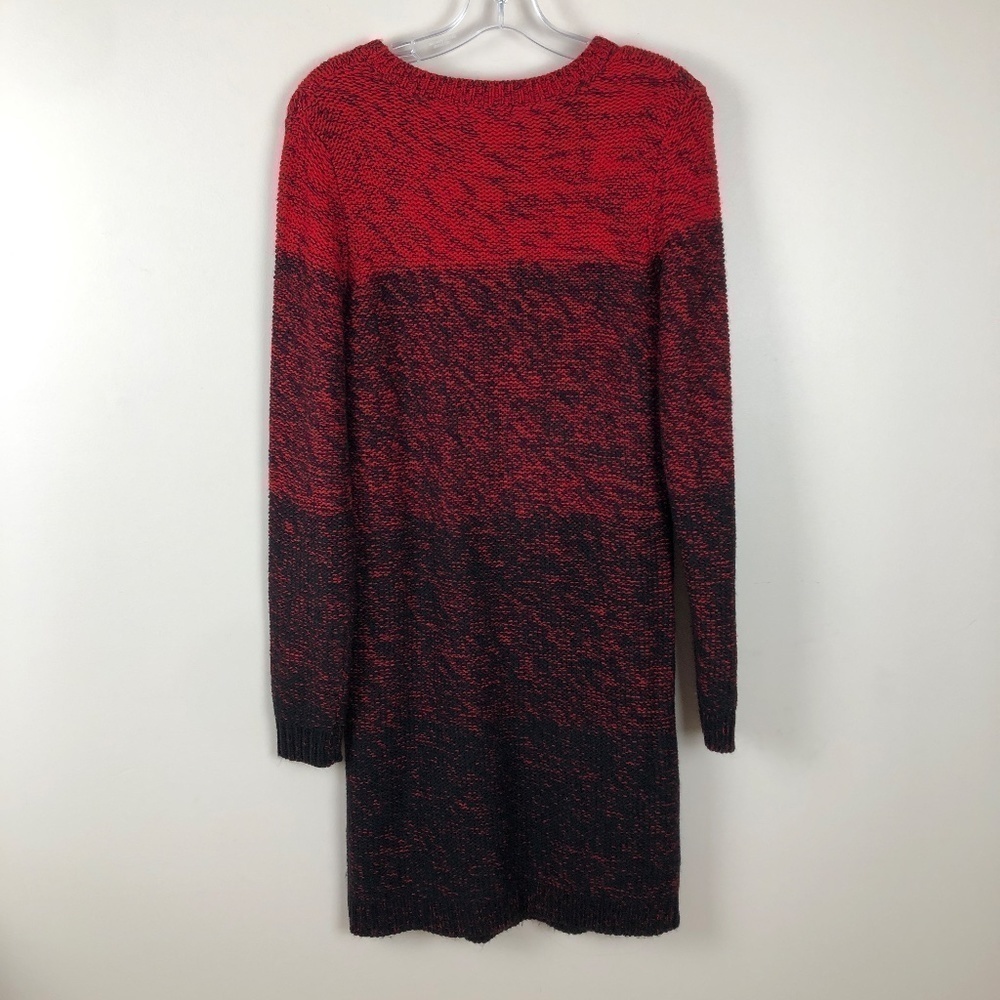 Joe Fresh Red and black Holiday cable knit sweater dress ombre - Picture 2 of 8